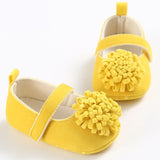 Baby colored flower toddler shoes, baby shoes soft soled shoes - Almoni Express