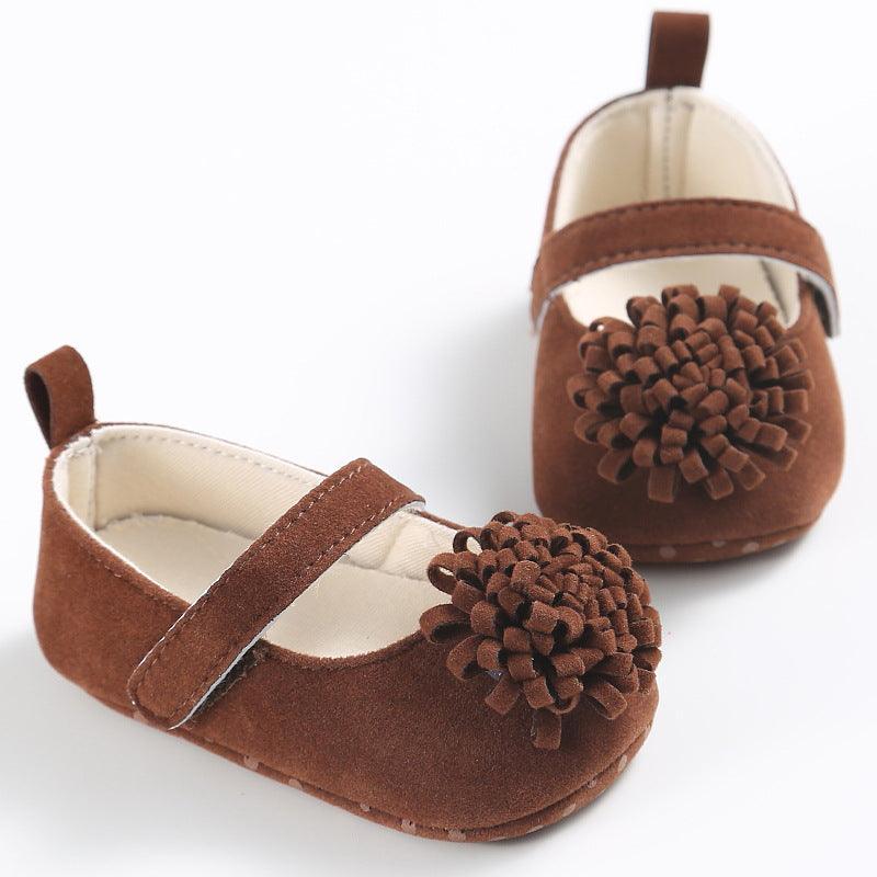 Baby colored flower toddler shoes, baby shoes soft soled shoes - Almoni Express