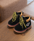 Baby cotton shoes autumn and winter new female treasure 1-3 years old 2 warm plus velvet children Martin boots boys winter shoes tide - Almoni Express