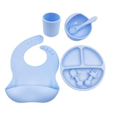 Baby Cutlery Set Silicone Bib Silicone Cup Spoon - Almoni Express