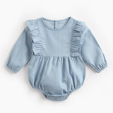 Baby Denim Clothes Bodysuit Wrap Fart Romper - Almoni Express