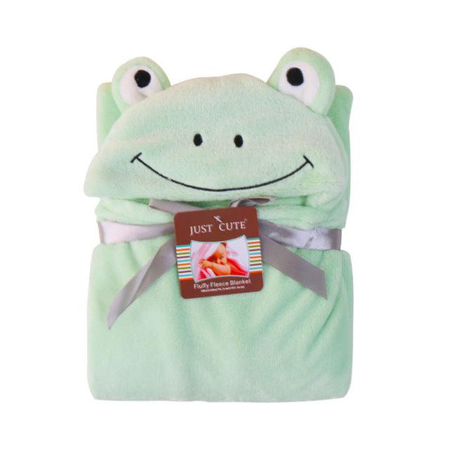 Baby fleece bath towel hooded towels bathrobe - Almoni Express