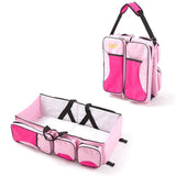 Baby Folding Bed Mommy Bag Portable One-shoulder Mom Bag Multifunctional Large Capacity Portable Outing - Almoni Express