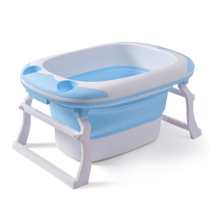 Baby folding tub large can sit thick bath tub - Almoni Express