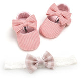 Baby Girl Shoes Newborn Infant First Walker Cotton Sofe Sole Princess Toddler Baby Crib Shoes - Almoni Express