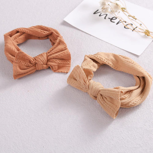 Baby Hair Accessories Elastic Head Bandwidth Edge Nylon Bow Headband For Children - Almoni Express