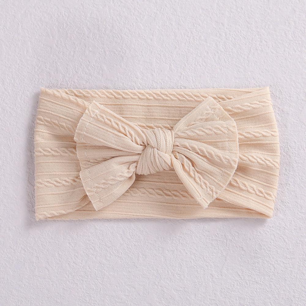 Baby Hair Accessories Elastic Head Bandwidth Edge Nylon Bow Headband For Children - Almoni Express