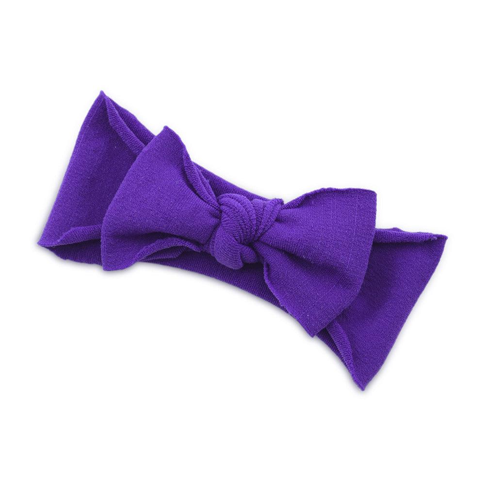 Baby Hair Accessories Solid Color Knotted Headband - Almoni Express