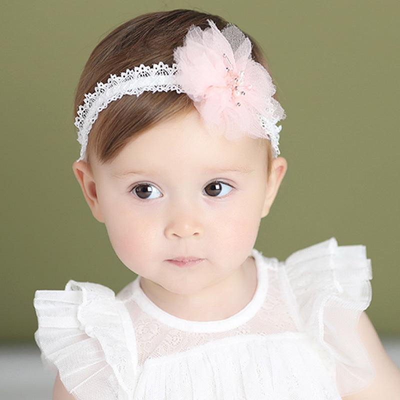 Baby hair band new Korean Korean Handmade flower children with baby hair wholesale - Almoni Express