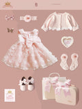 Baby High-end Gift Box Little Princess Dress Lace Dress Suit - Almoni Express