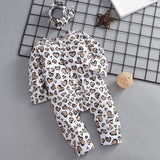 Baby Kids' Rompers Leopard Print Trendy Long Sleeve Rompers - Almoni Express