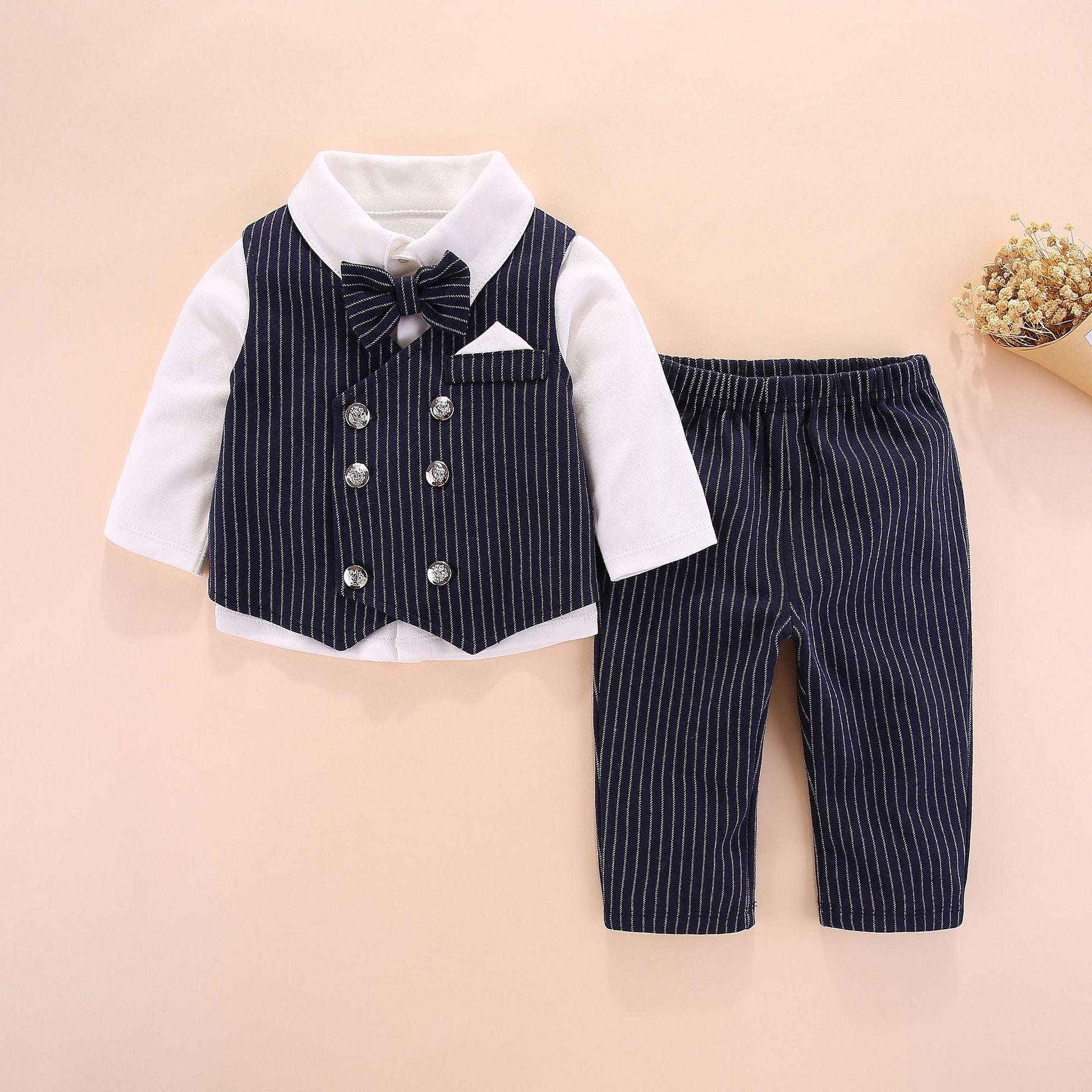 Baby new style gentleman handsome split clothes - Almoni Express