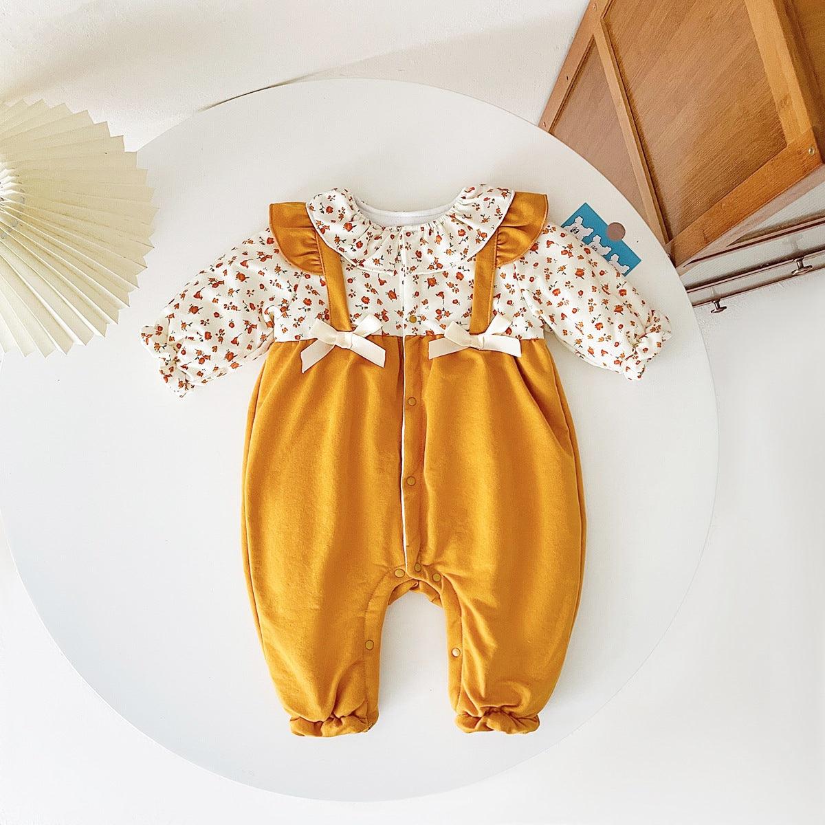 Baby Onesie New Fake Two-piece Romper Cotton Clothes - Almoni Express