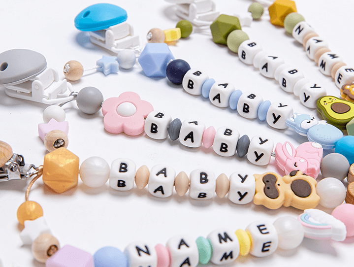 Baby pacifier chain baby silicone molar teether bite - Almoni Express