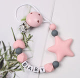 Baby Pacifier Chain Five Pointed Star Gum Anti Dropping Chain - Almoni Express