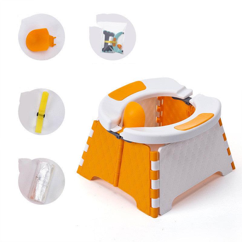 Baby Potty Training Seat Kids Toddler Outdoor Portable Folding Toilet Urinal Pot - Almoni Express