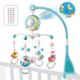 Baby Rattles Crib Mobiles Toy Holder Rotating Mobile Bed Bell Musical Box Projection Newborn Infant Baby Boy Toys - Almoni Express