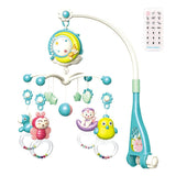 Baby Rattles Crib Mobiles Toy Holder Rotating Mobile Bed Bell Musical Box Projection Newborn Infant Baby Boy Toys - Almoni Express