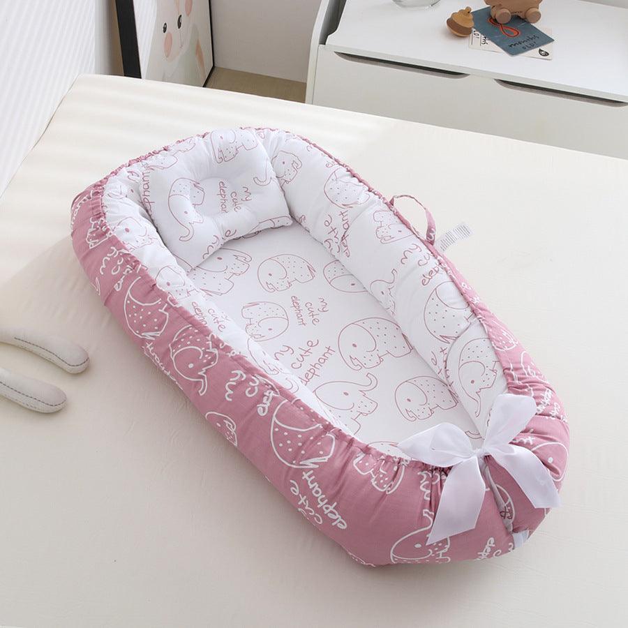 Baby Removable and Washable Bed Crib Portable Crib Travel Bed for Children Infant Kids Cotton Cradle - Almoni Express