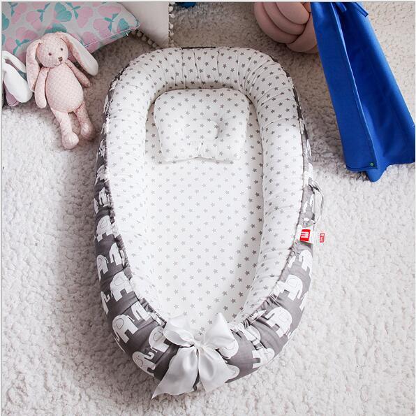 Baby Removable and Washable Bed Crib Portable Crib Travel Bed for Children Infant Kids Cotton Cradle - Almoni Express