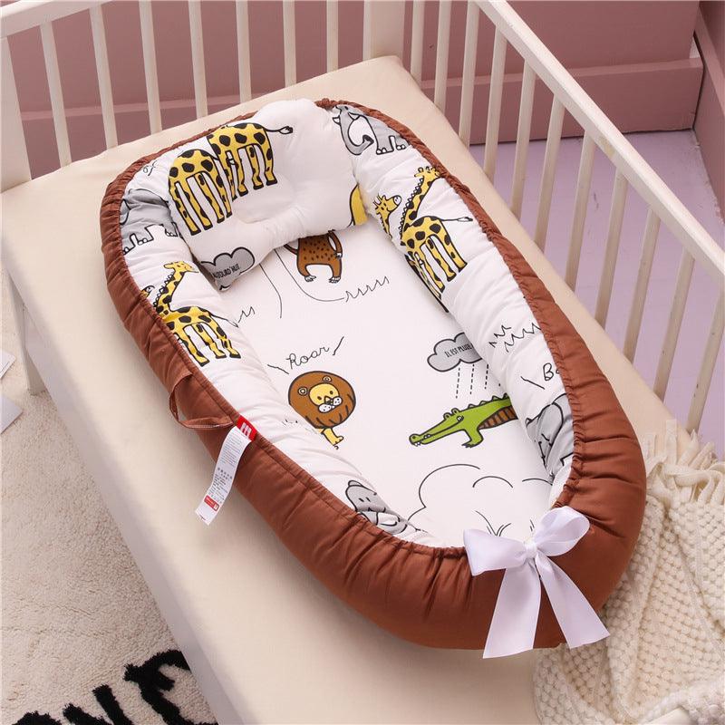 Baby Removable and Washable Bed Crib Portable Crib Travel Bed for Children Infant Kids Cotton Cradle - Almoni Express