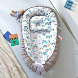 Baby Removable and Washable Bed Crib Portable Crib Travel Bed for Children Infant Kids Cotton Cradle - Almoni Express