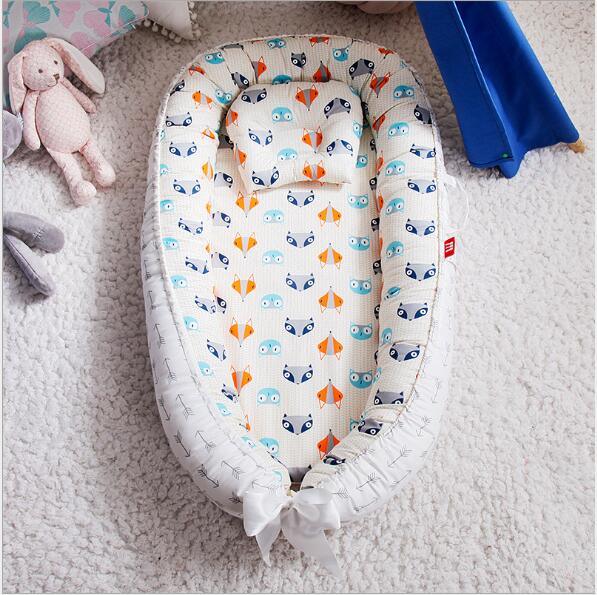 Baby Removable and Washable Bed Crib Portable Crib Travel Bed for Children Infant Kids Cotton Cradle - Almoni Express