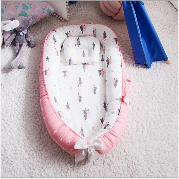 Baby Removable and Washable Bed Crib Portable Crib Travel Bed for Children Infant Kids Cotton Cradle - Almoni Express