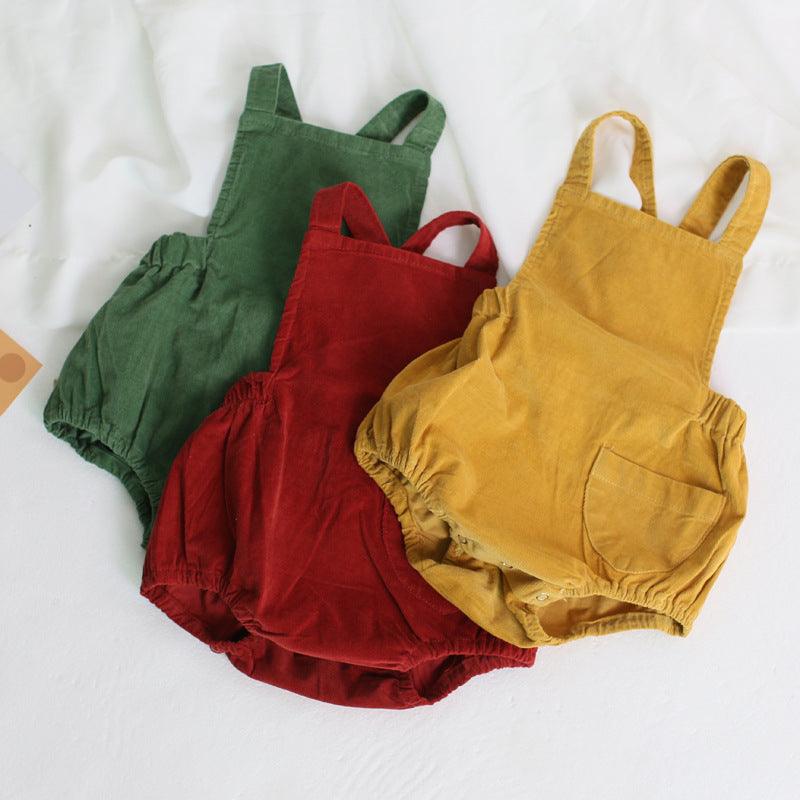 Baby retro corduroy overalls - Almoni Express