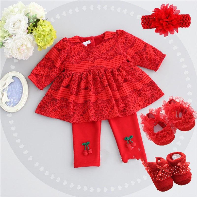 Baby's 100th Anniversary Lace Dress - Almoni Express