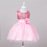 Baby Sequin Dress Flower Girl Wedding Princess Dress - Almoni Express