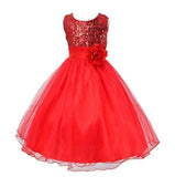 Baby Sequin Dress Flower Girl Wedding Princess Dress - Almoni Express