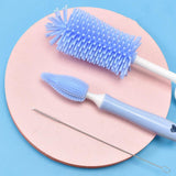 Baby Silicone Baby Bottle Brush Straw Scrubbing Baby Bottle Brush Cleaning - Almoni Express