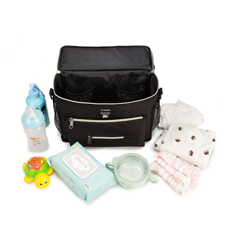 Baby Stroller Bag, Multifunctional Diaper Storage Bag, Diagonal Insulation, Large Capacity - Almoni Express