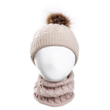 Baby Warm Woolen Cap Toddler Hat Baby Girls Boys Winter Warm Knitted Wool - Almoni Express