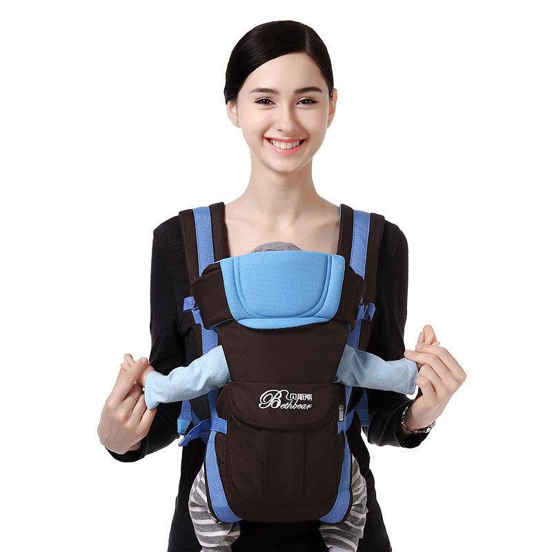 Bass Bear Carrier Double Shoulder Four Seasons Maternal and Child Multifunctional Baby Carrier - Almoni Express