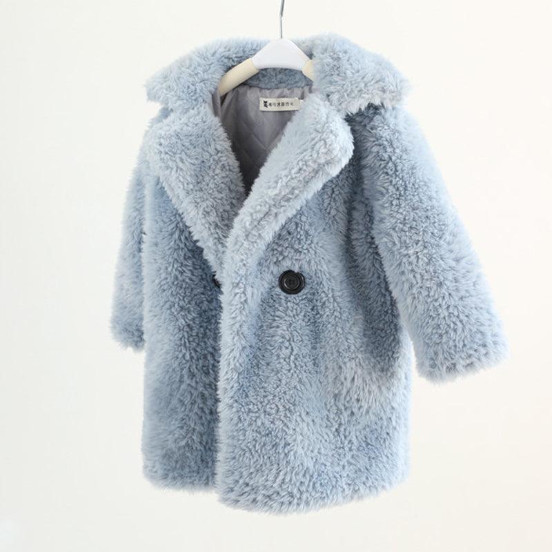 Big Kids Fur Coat In Autumn And Winter Coat - Almoni Express