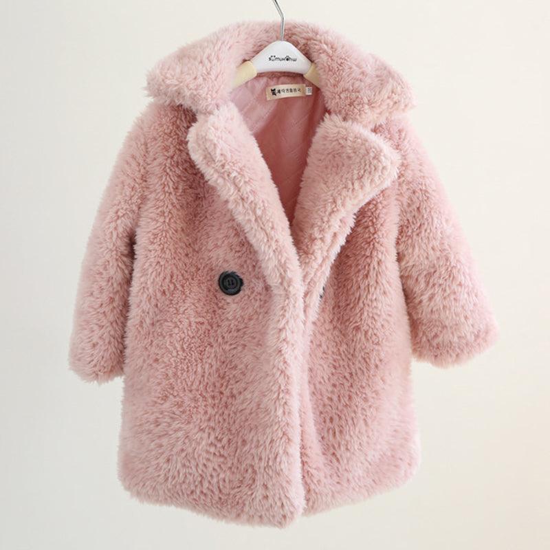 Big Kids Fur Coat In Autumn And Winter Coat - Almoni Express