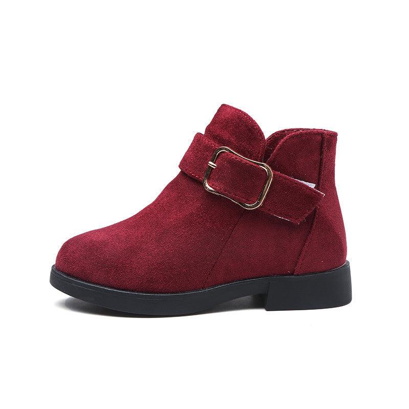 Big kids suede leather boots - Almoni Express