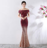 Birthday Party Dress Slimming Host Long Dress - Almoni Express