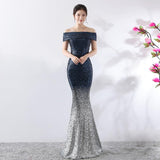 Birthday Party Dress Slimming Host Long Dress - Almoni Express