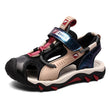 Black Boys Sandals Baotou Colorblock Soft Sole Beach Shoes - Almoni Express