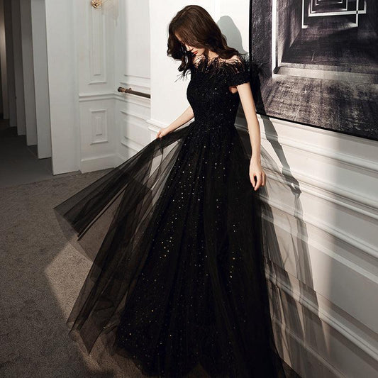 Black evening dress - Almoni Express