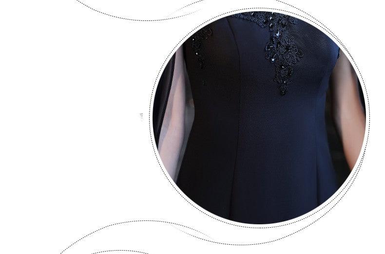 Black Evening Dress For Women With A High-end Feel - Almoni Express