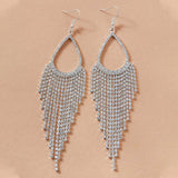 Bohemian Tassel Shiny Long Rhinestone-encrusted Earrings - AL MONI EXPRESS