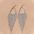 Bohemian Tassel Shiny Long Rhinestone-encrusted Earrings - AL MONI EXPRESS