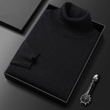 Bottoming Shirt Young And Middle-aged Slim-fit Solid Color Turtleneck Pullover Sweater - Almoni Express