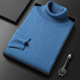 Bottoming Shirt Young And Middle-aged Slim-fit Solid Color Turtleneck Pullover Sweater - Almoni Express