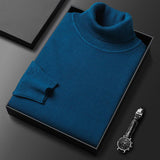 Bottoming Shirt Young And Middle-aged Slim-fit Solid Color Turtleneck Pullover Sweater - Almoni Express