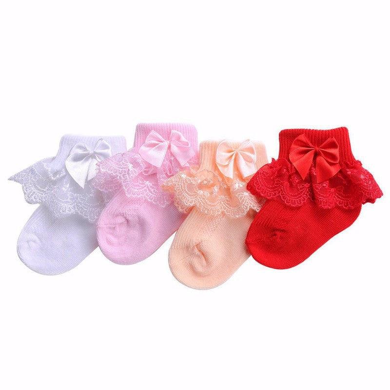 BOW LACE baby socks - Almoni Express